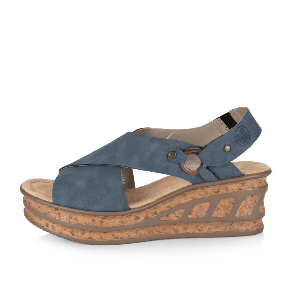 detail Dámské sandály RIEKER 68184-14 modrá S2