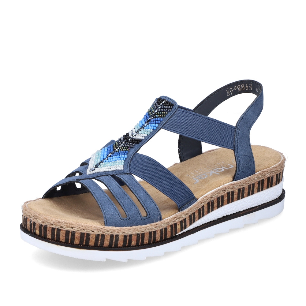 detail Dámské sandály RIEKER V7909-12 modrá S4