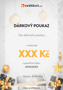 Dárkový poukaz vánoční bílý