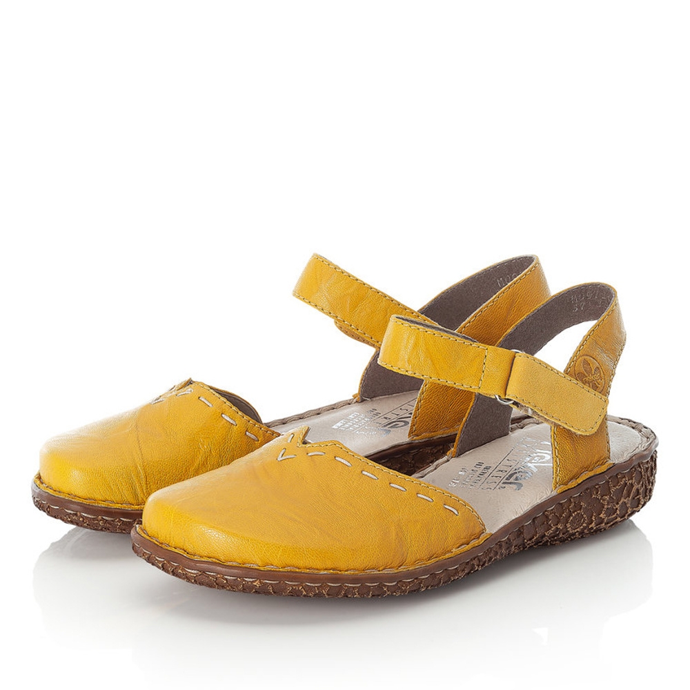 detail Dámské sandály RIEKER M0971-68 žlutá S1