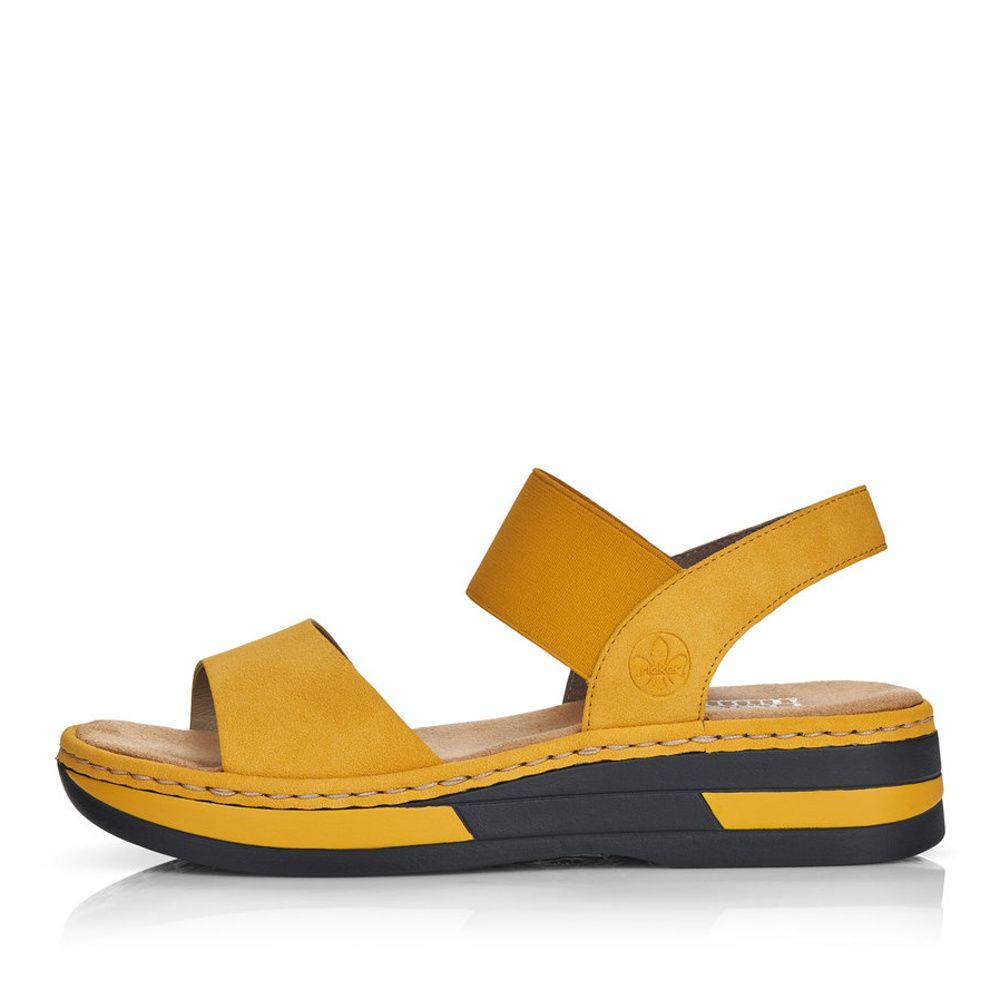 detail Dámské sandály RIEKER V5910-68 žlutá S2
