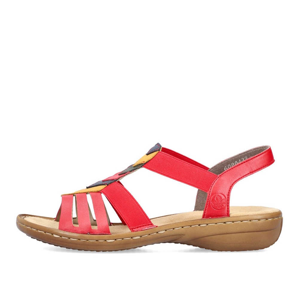 detail Dámské sandály RIEKER 60804-33 červená S4
