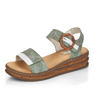 Dámské sandály RIEKER 62963-52 zelená S3