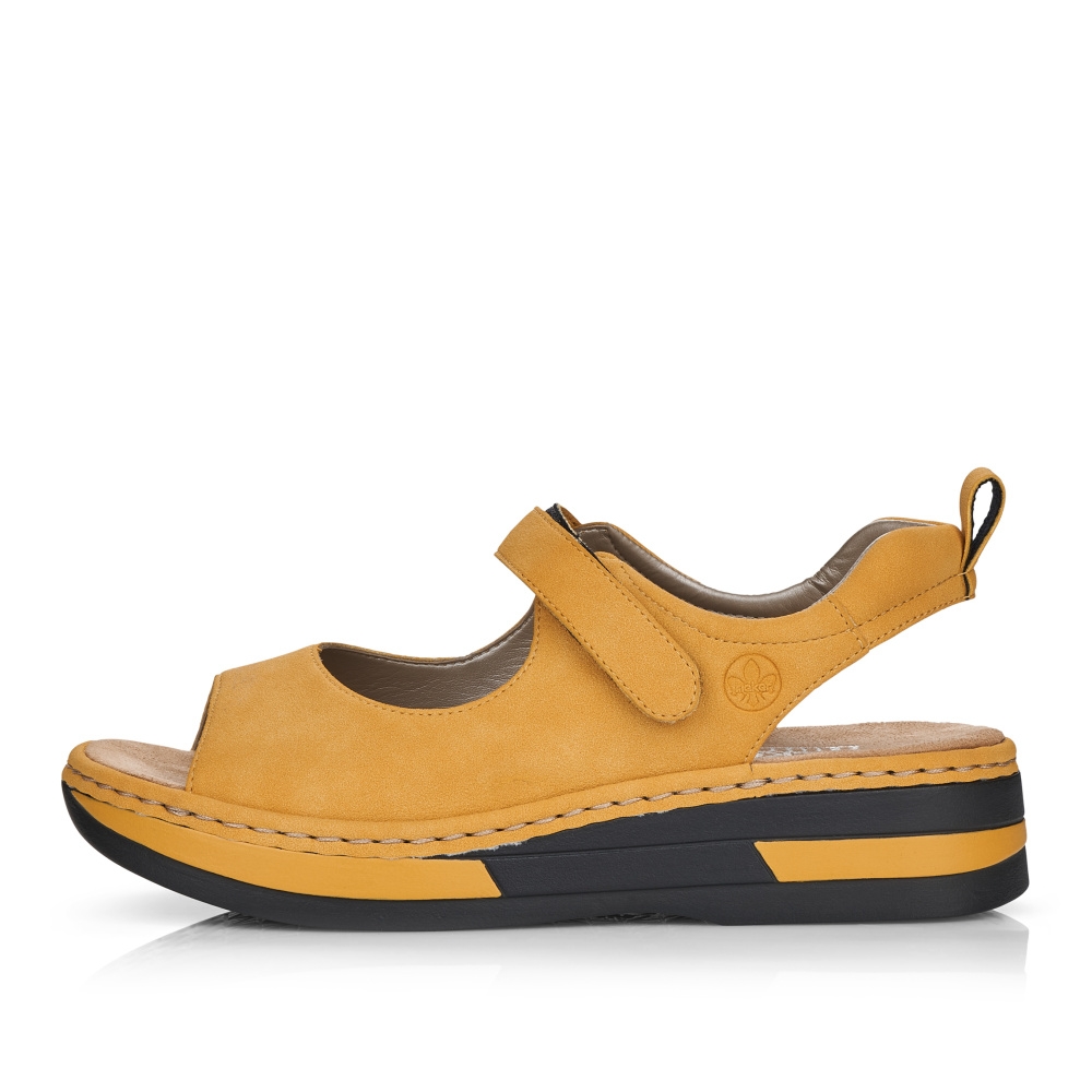 detail Dámské sandály RIEKER V59Q4-68 žlutá S4