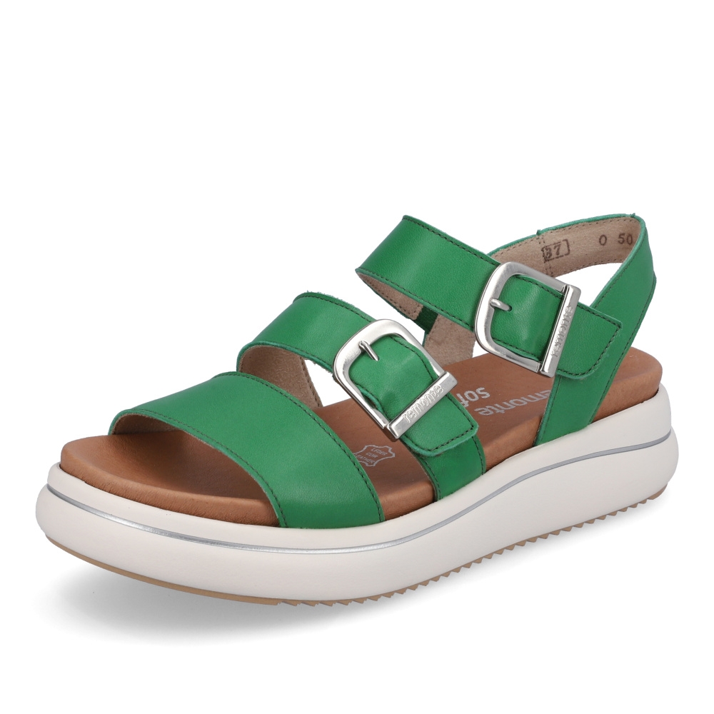 detail Dámské sandály REMONTE D0L50-52 zelená S3