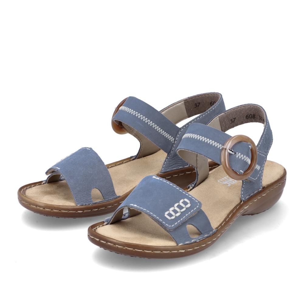 detail Dámské sandály RIEKER 608Z3-14 modrá S3