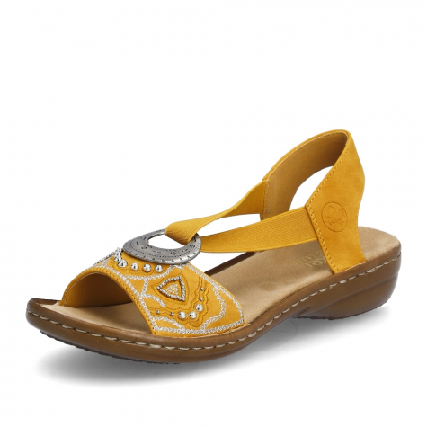 Dámské sandály RIEKER 608B9-68 žlutá S4