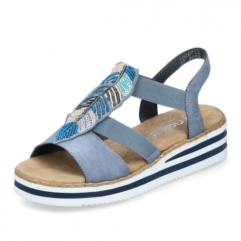 Dámské sandály RIEKER V0207-12 modrá S4