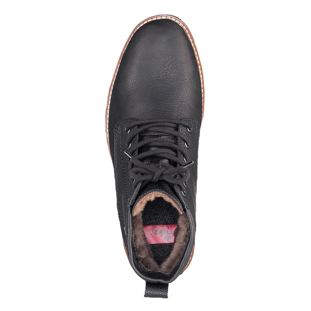 detail Pánská kotníková obuv RIEKER 33641-00 černá W3