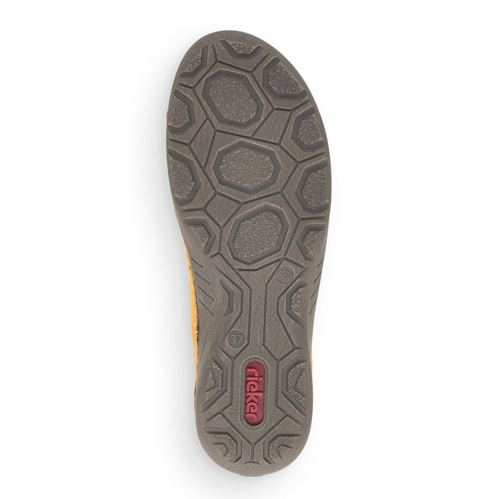 detail Dámská kotníková obuv RIEKER 52590-69 žlutá W1