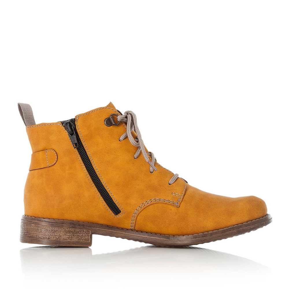detail Dámská kotníková obuv RIEKER 77439-68 žlutá W1