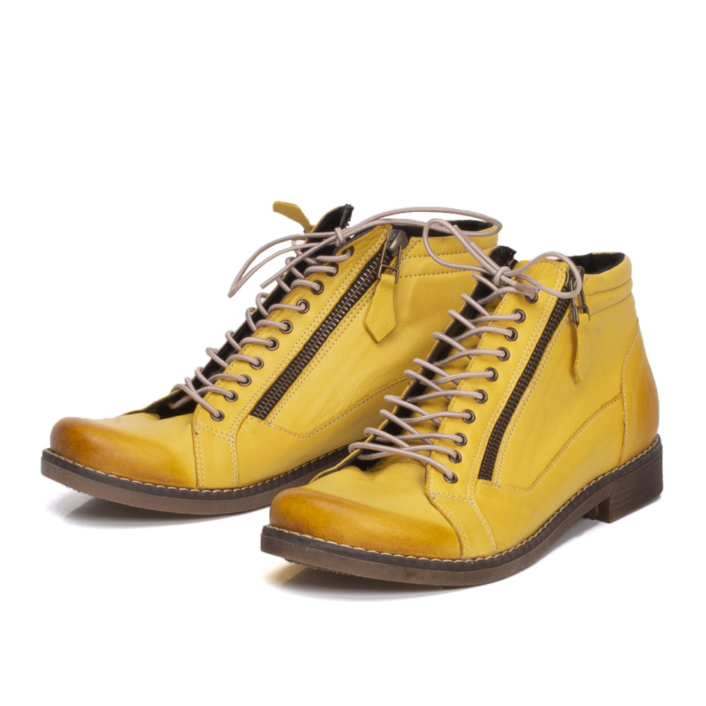 detail Dámská kotníková obuv IBERIUS 051-0509-537 žlutá W1