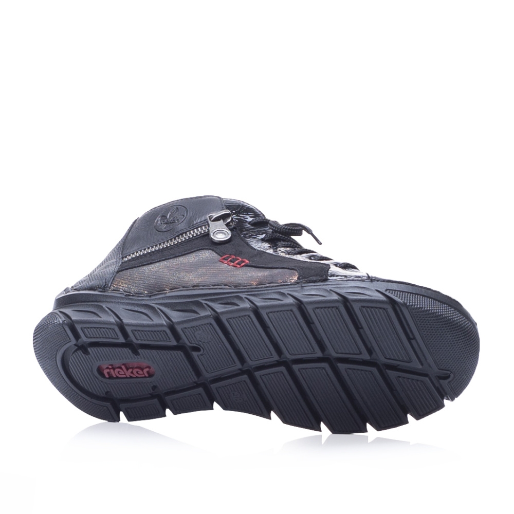 detail Dámská kotníková obuv RIEKER 55033-01 černá W1