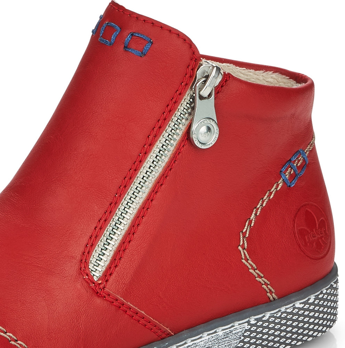 detail Dámská kotníková obuv RIEKER L1260-33 červená W3