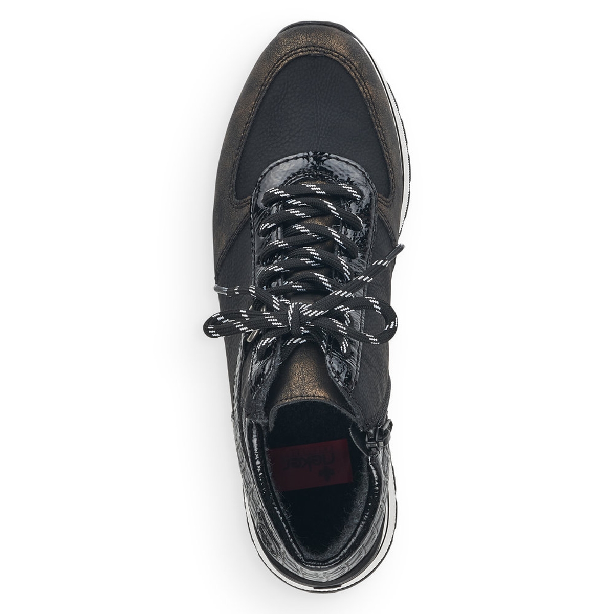 detail Dámská kotníková obuv RIEKER N6942-90 černá W1
