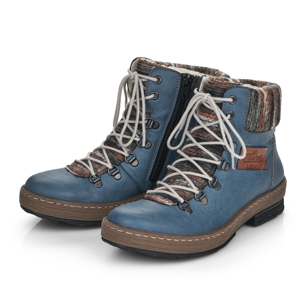 detail Dámská kotníková obuv RIEKER Z6743-14 modrá W2