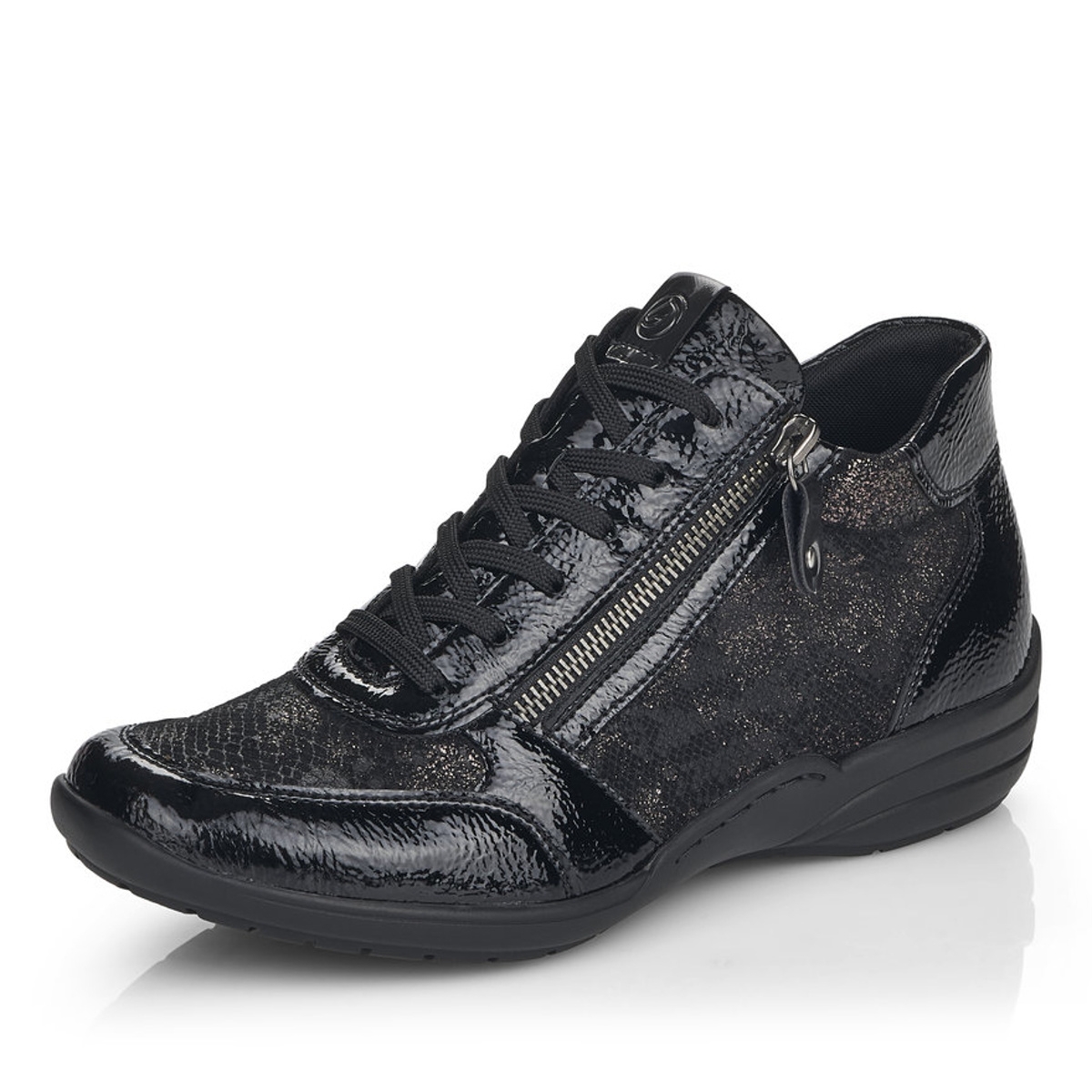 detail Dámská kotníková obuv REMONTE R7676-03 černá W1