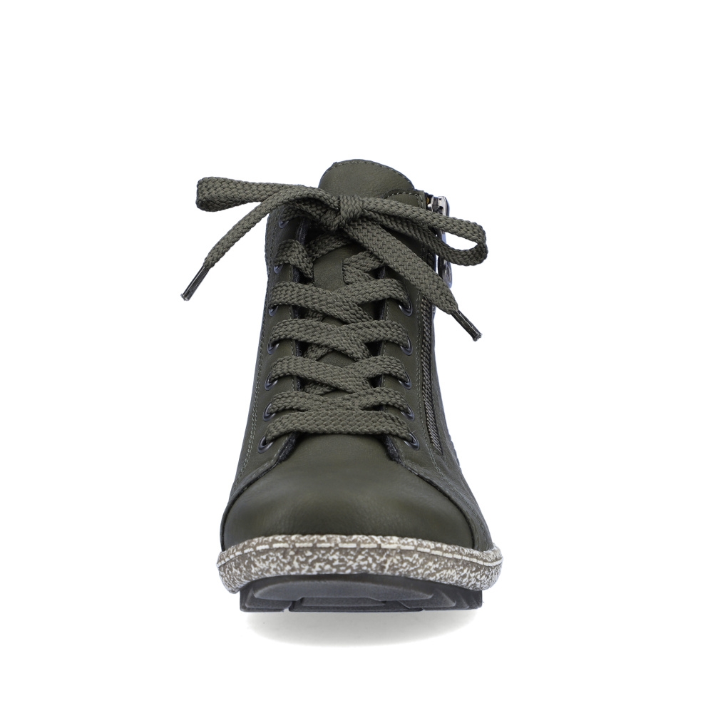 detail Dámská kotníková obuv RIEKER L7502-54 zelená W2