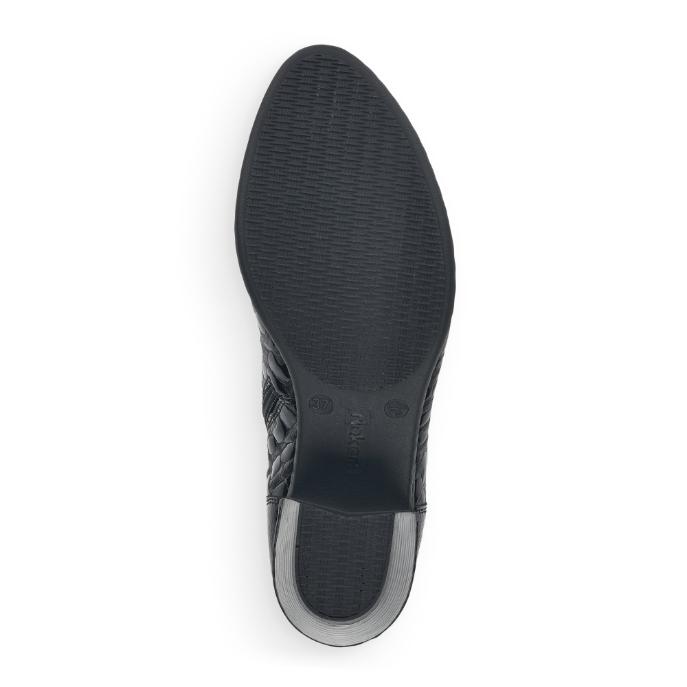 detail Dámská kotníková obuv RIEKER Y2162-01 černá W2