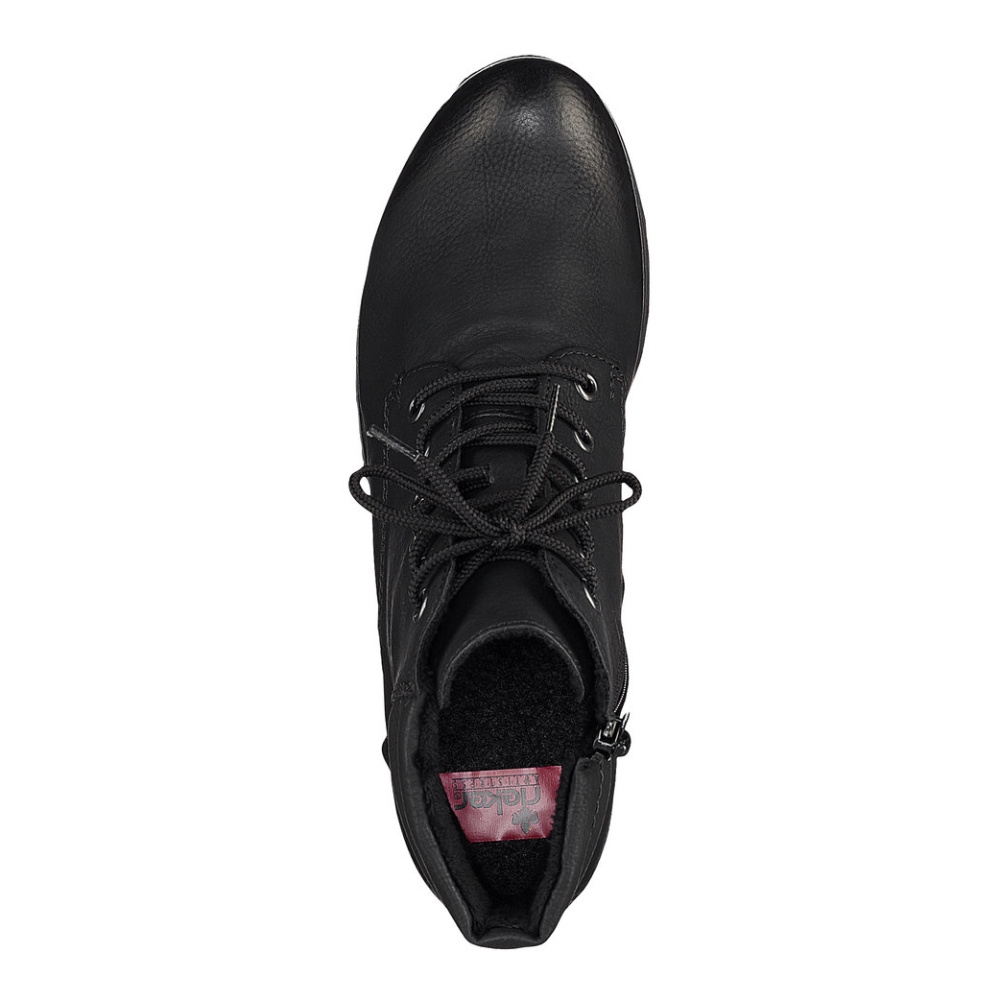 detail Dámská kotníková obuv RIEKER Y8023-01 černá W3