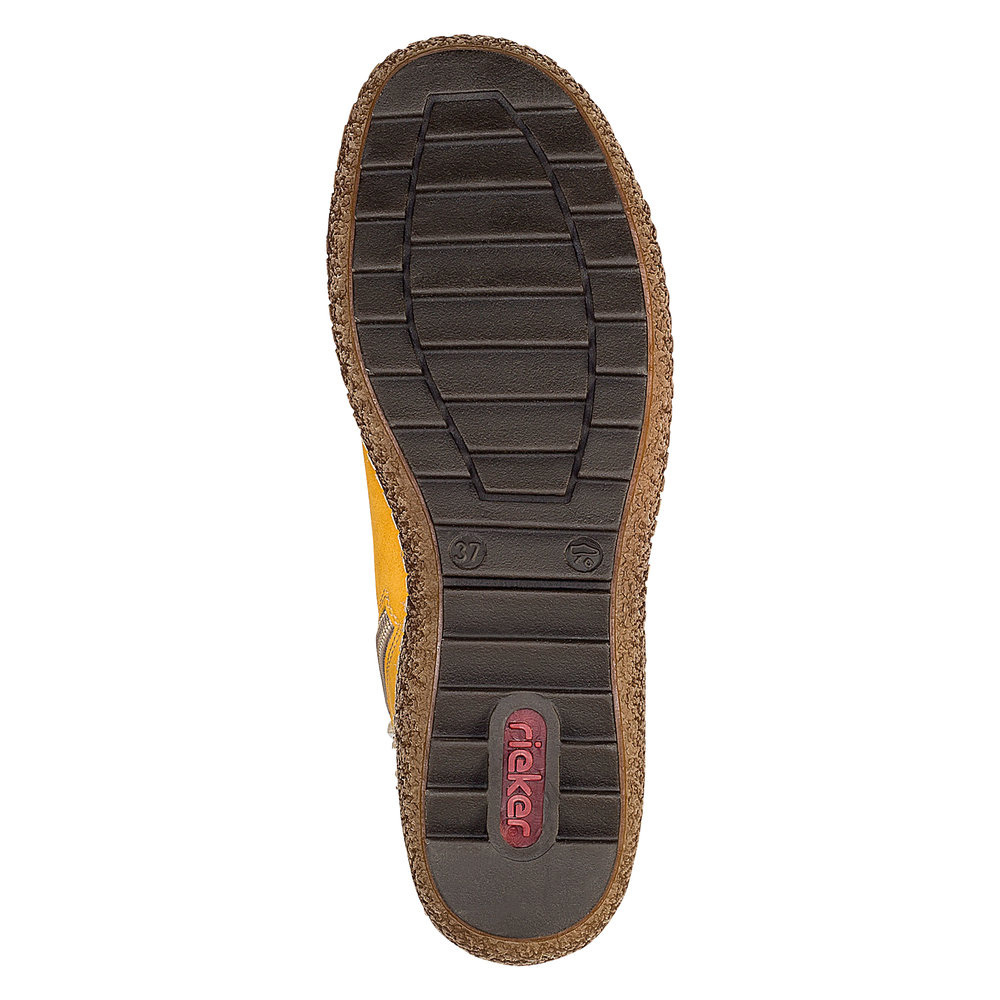 detail Dámská kotníková obuv RIEKER L7543-69 žlutá W1