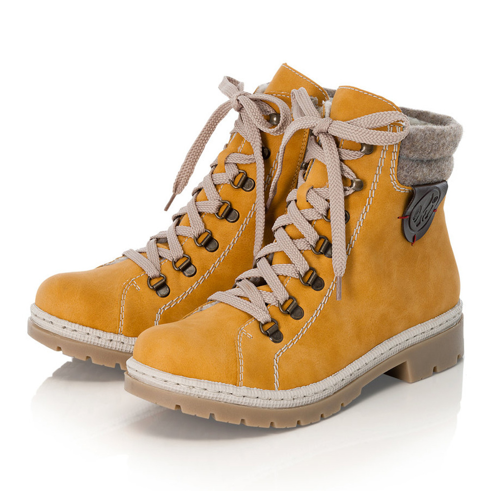 detail Dámská kotníková obuv RIEKER Y9430-68 žlutá W2