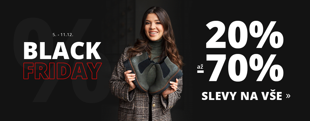 Black Friday - Slevy na vše 20-70%