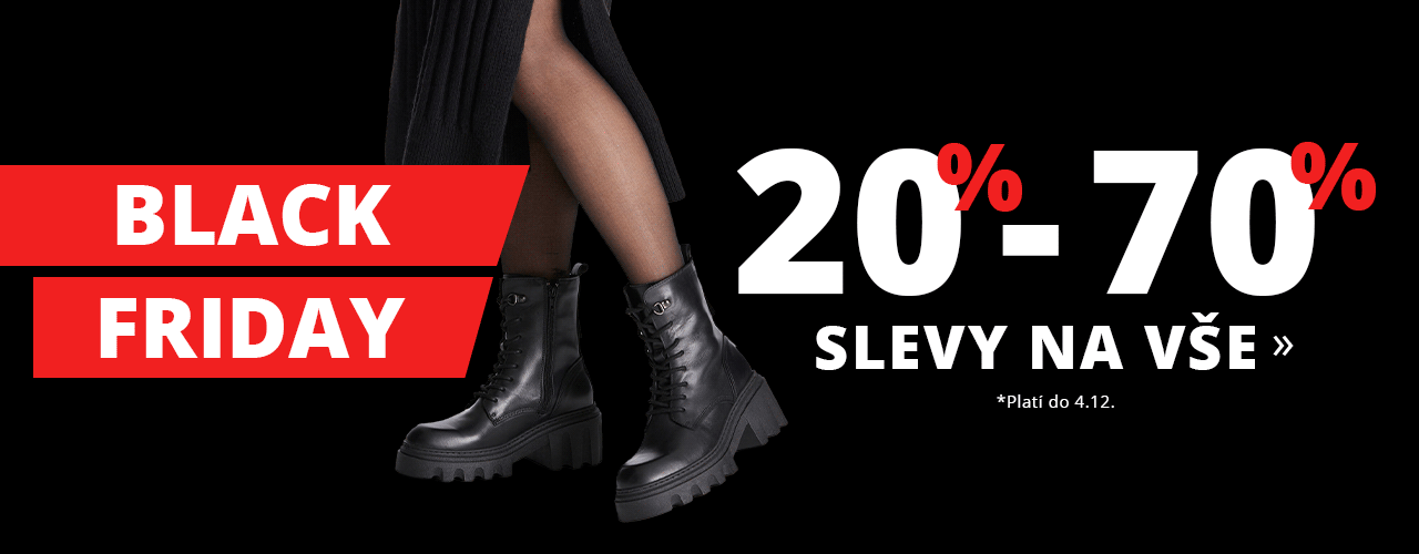Black Friday - Slevy na vše 20-70%