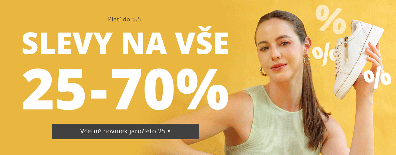 Slevy na vše 25-70% včetně novinek
