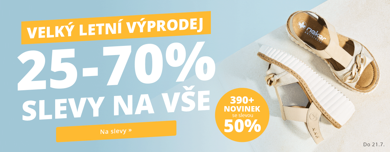 Velký letní výprodej 25-70% na vše
