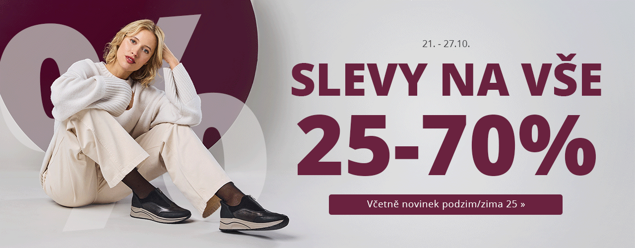 Slevy 25-70 % na vše - včetně novinek