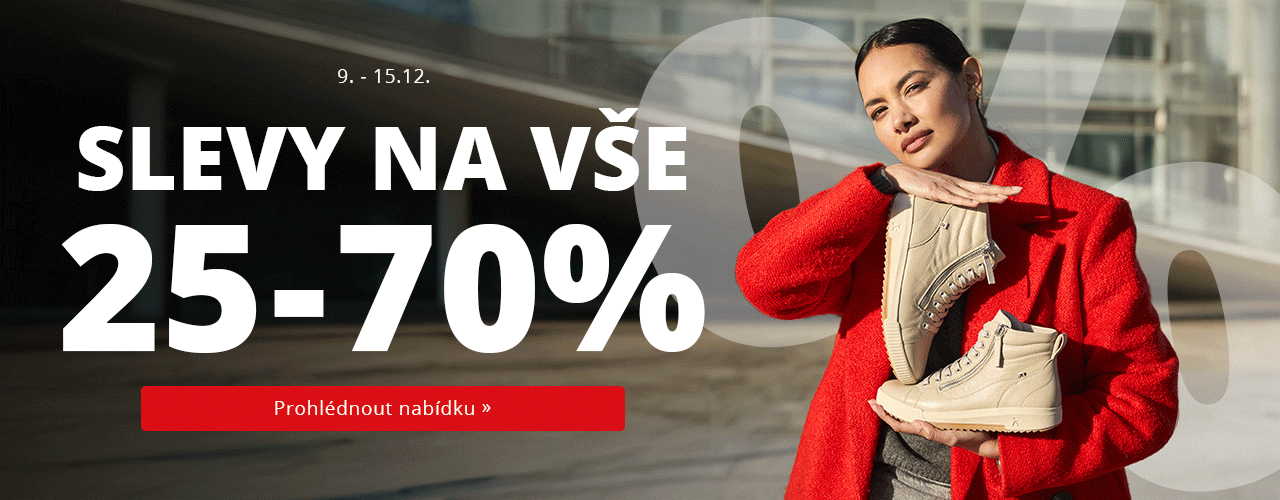 Slevy 25-70 % na vše