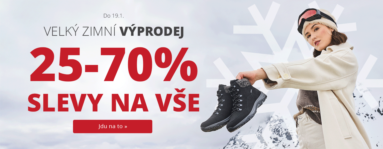 Velký zimní výprodej 25-70 % na vše