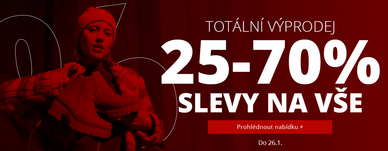 Totální výprodej 25-70 % na vše