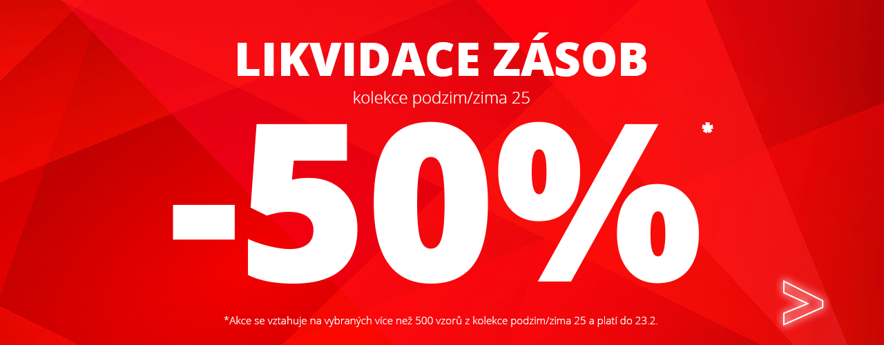 Likvidace zásob -50 % na kolekci podzim/zima*