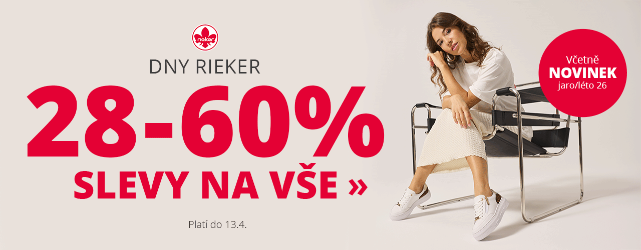 Dny Rieker Slevy na vše 28-60 % Dny Rieker Slevy na vše 28-60 %