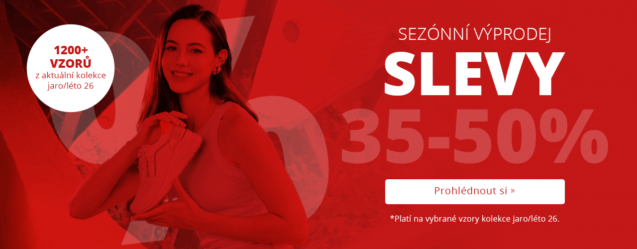 Sezónní výprodej 35-50 % na vybrané vzory Sezónní výprodej 35-50 % na vybrané vzory